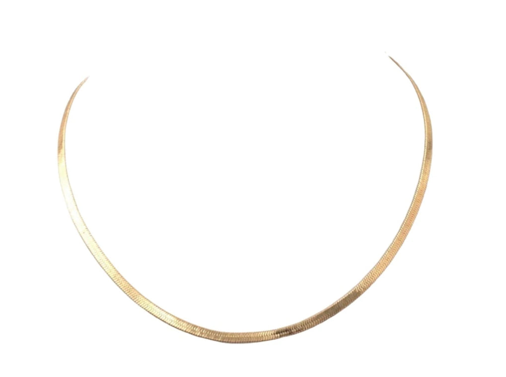 Gold Herringbone Necklace by Sonya Renee