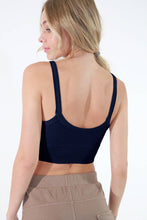 Ribbed V-neck Bra Top