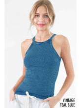 High neck ribbed Top